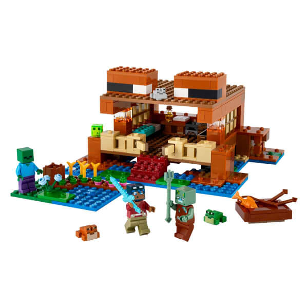 LEGO® Minecraft® Kurbağa Evi 21256 - 8 Yaş ve Üzeri Macera Oyunları Yedi Çocuk İçin Yaratıcı Oyuncak Yapım Seti (400 Parça)