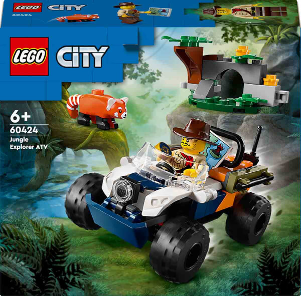 LEGO City Orman Kaşifinin ATV’li Kırmızı Panda Görevi 60424 - 6 Yaş ve Üzeri Çocuklar için Yaratıcı Oyuncak Yapım Seti (92 Parça)