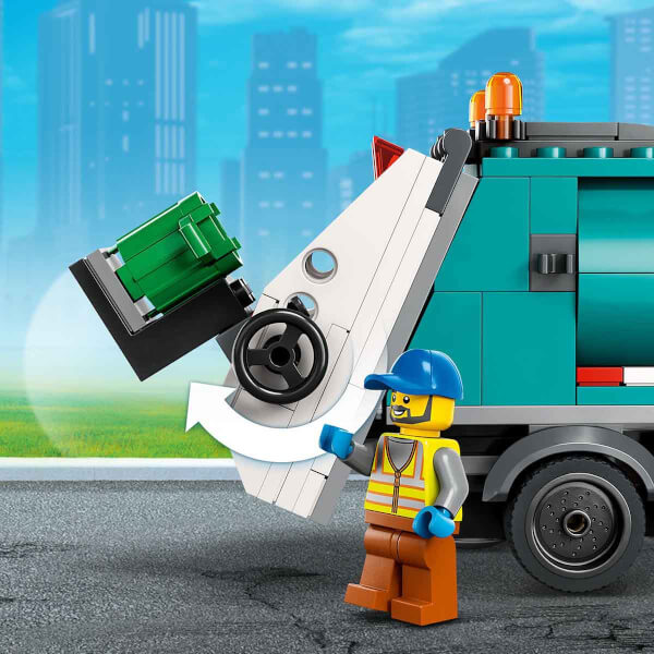 LEGO City Geri Dönüşüm Kamyonu 60386 - 5 Yaş ve Üzeri Çocuklar için Oyuncak Yapım Seti (261 Parça)