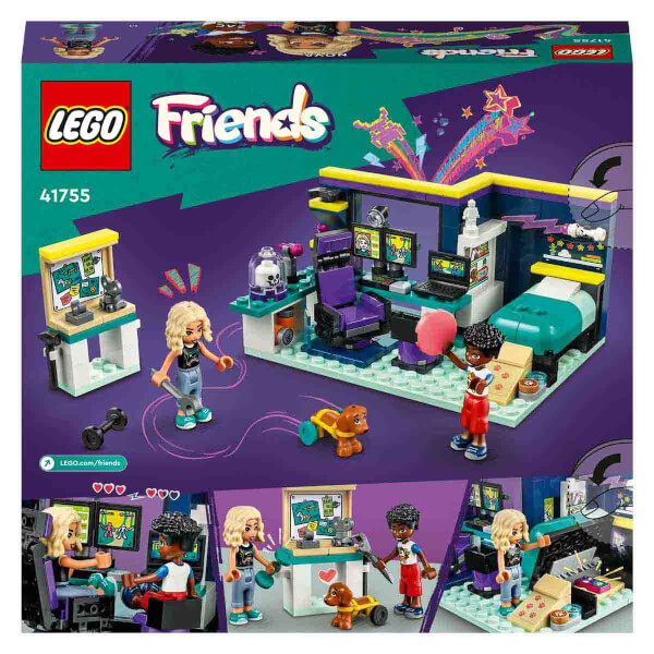 LEGO Friends Nova'nın Odası 41755 - 6 Yaş ve Üzeri Çocuklar için 2 Mini Bebek (Nova ve Zac) İçeren Yaratıcı Oyuncak Yapım Seti (179 Parça)