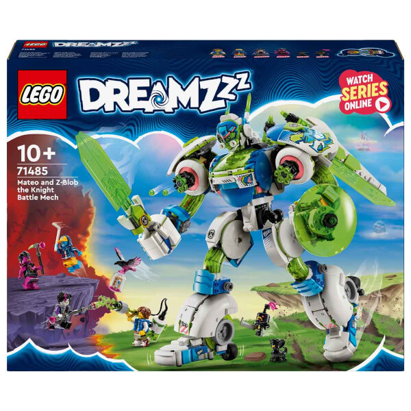 LEGO DREAMZzz Mateo ve Şövalye Z-Blob Savaş Robotu 71485 – 10 Yaş ve Üzeri Çocuklar İçin 4 Minifigür İçeren Yaratıcı Oyuncak Yapım Seti (1333 Parça)