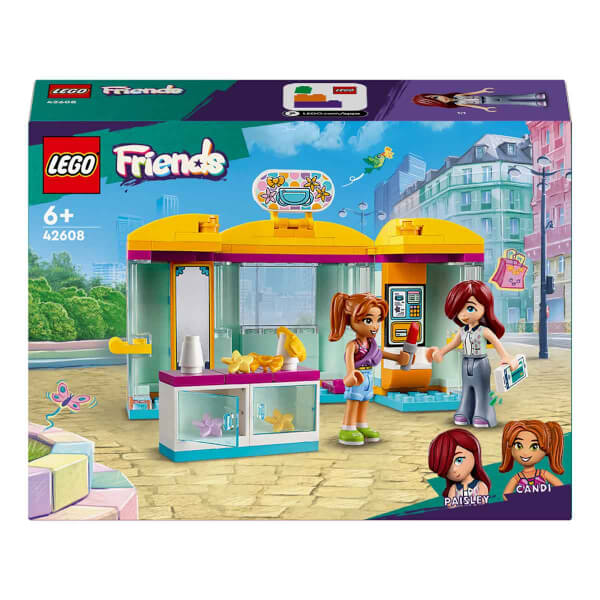 LEGO® Friends Minik Aksesuar Mağazası 42608 - 6 Yaş ve Üzeri Çocuklar için Paisley ve Candi Minifigürü İçeren Yaratıcı Oyuncak Yapım Seti (129 Parça)