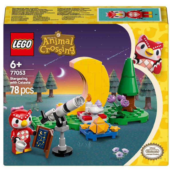 LEGO Animal Crossing Celeste ile Yıldız Gözlemleme 77053 - 6 Yaş ve Üzeri Astronomiye Meraklı Çocuklar için Yaratıcı Oyuncak Yapım Seti (78 Parça)