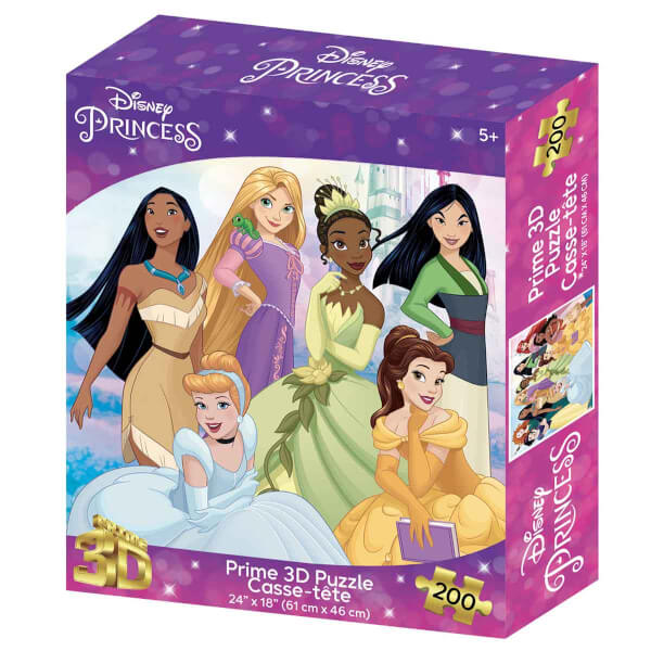 Prime 3D 200 Parça 3D Puzzle: Disney Princess