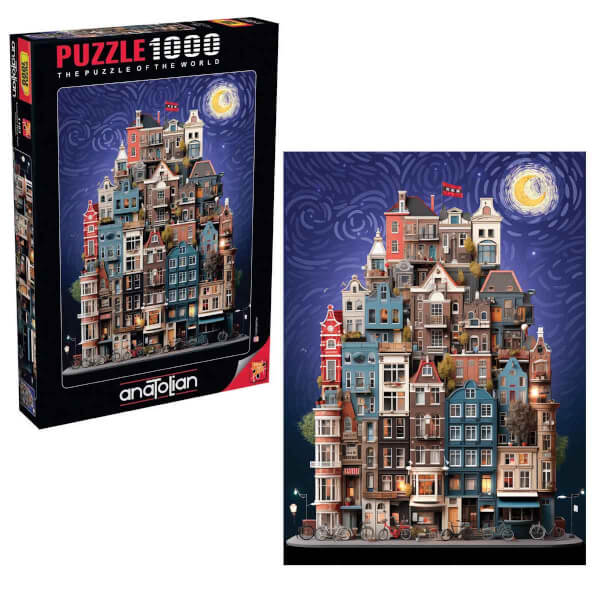 1000 Parça Puzzle: Amsterdam Starry Night