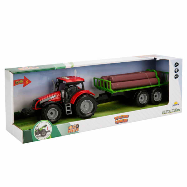 Maxx Wheels Sesli Ve Işıklı Römorklu Traktör 44 cm