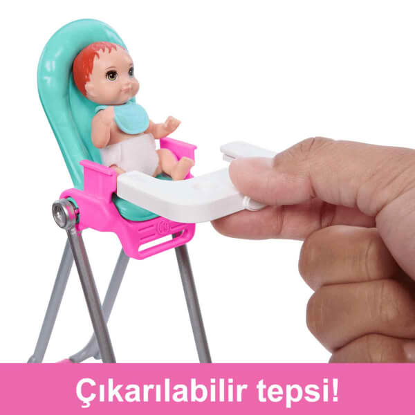 Barbie Bebek Bakıcılığı Oyun Seti FHY97