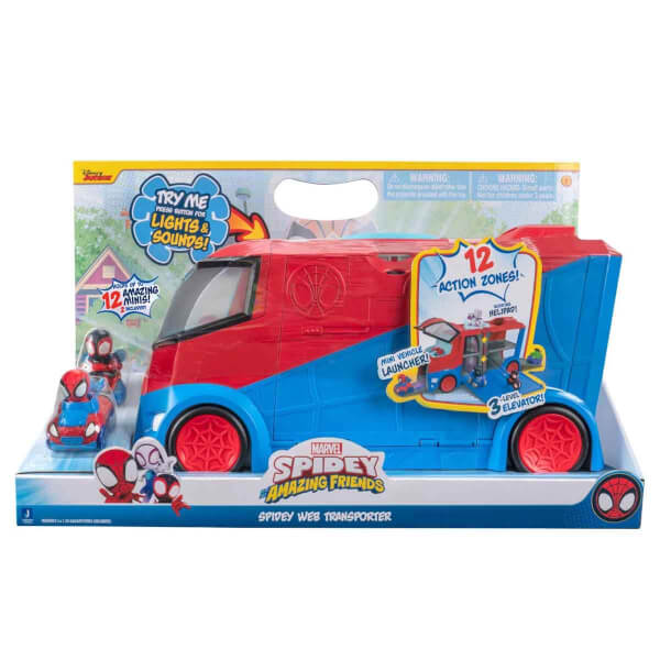 Sesli ve Işıklı Spidey Kamyon Mini Arabalar Oyun Seti 33 cm PDY22000