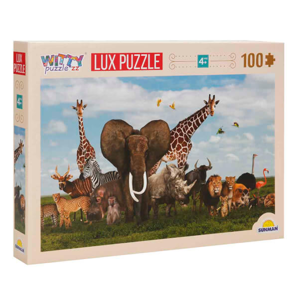 100 Parça Puzzle: Safari Hayvanları