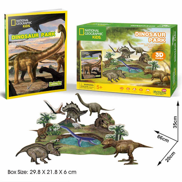 43 Parça 3D Puzzle: National Geographic Dinozor Parkı