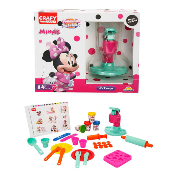 Crafy Minnie Dondurma Fabrikası Oyun Hamuru Seti 200 g 29 Parça