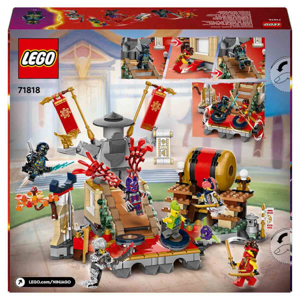 LEGO NINJAGO Turnuva Savaş Arenası 71818 – 7 Yaş ve Üzeri İçin 6 Minifigür İçeren Yaratıcı Oyuncak Yapım Seti (659 Parça)