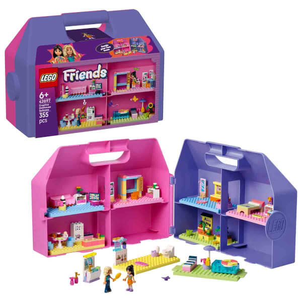 LEGO Friends Yaratıcı Bebek Evi Bavulu Yapım Seti - Çocuklar için Taşınabilir Bebek Evi – 42697