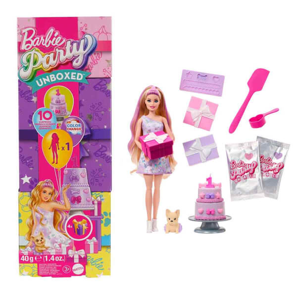 Barbie Parti Paketi Minik Dostumun Doğum Günü Serisi JFG68 - Pembe