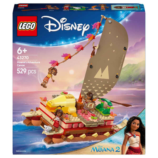 LEGO Disney Moana’nın Macera Kanosu 43270 - 6 Yaş ve Üzeri Çocuklar için Yaratıcı Oyuncak Yapım Seti (529 Parça)