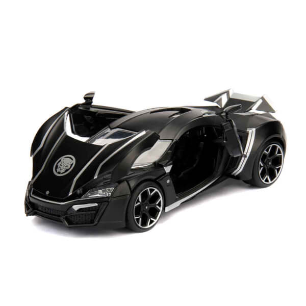 1:24 Marvel Avengers Lykan Hypersport Model Araba ve Black Panther Figür