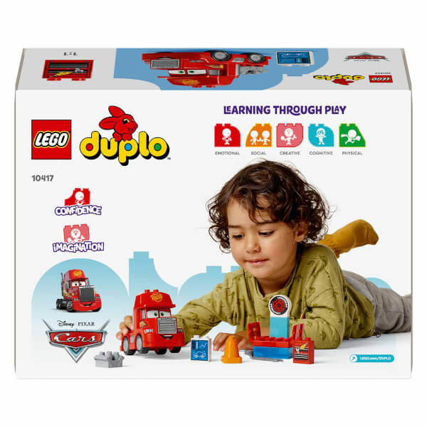 LEGO DUPLO Disney ve Pixar Arabalar Mack Yarışta 10417 - 2 Yaş ve Üzeri Çocuklar için Eğitici Oyuncak Yapım Seti (14 Parça)