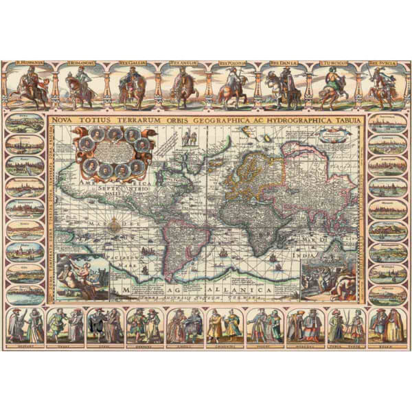 1000 Parça Puzzle : Eski Dünya Haritası