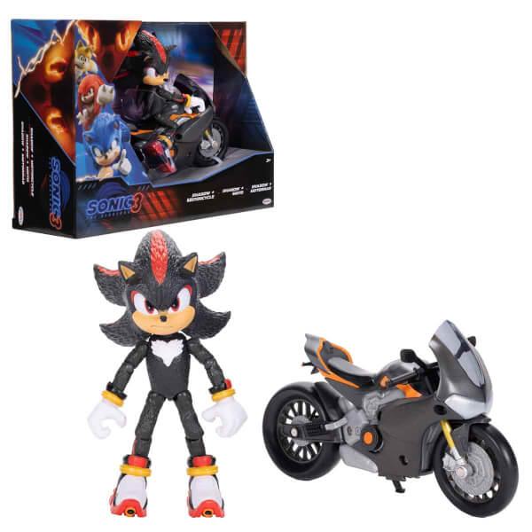 Sonic The Hedgehog 3 Shadow Aksiyon Figürü ve Motosikleti