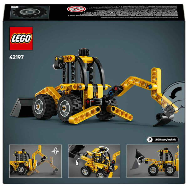 LEGO Technic Kazıcı Yükleyici 42197 - 7 Yaş ve Üzeri Çocuklar için İnşa Edilebilen Oyuncak İnşaat Aracı Yapım Seti (104 Parça)