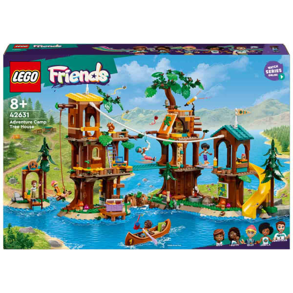 LEGO Friends Macera Kampı Ağaç Ev 42631 - 8 Yaş ve Üzeri Çocuklar için Leo, Aliya, Jamila ve  Olly Minifigürü İçeren Yaratıcı Oyuncak Yapım Seti (1128 Parça)