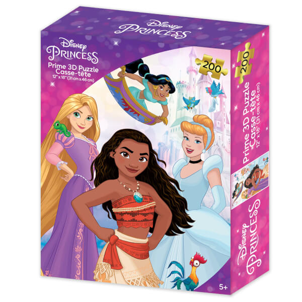 200 Parça 3D Puzzle: Disney Prensesler