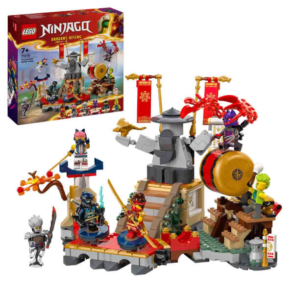 LEGO NINJAGO Turnuva Savaş Arenası 71818 – 7 Yaş ve Üzeri İçin 6 Minifigür İçeren Yaratıcı Oyuncak Yapım Seti (659 Parça)