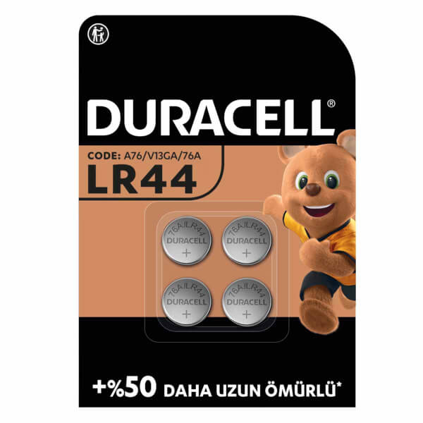 Duracell Özel Alkalin 3V Düğme Pil LR44 4’lü 