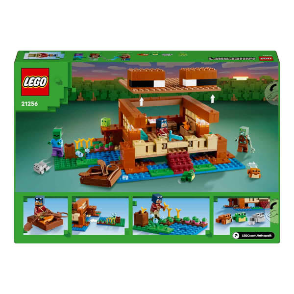 LEGO® Minecraft® Kurbağa Evi 21256 - 8 Yaş ve Üzeri Macera Oyunları Yedi Çocuk İçin Yaratıcı Oyuncak Yapım Seti (400 Parça)