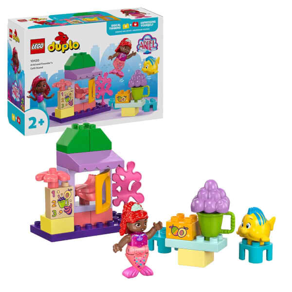 LEGO DUPLO Disney Ariel ve Flounder’ın Kafe Standı 10420 - 2 Yaş ve Üzeri Çocuklar İçin Küçük Deniz Kızı İçeren Eğitici Oyuncak Yapım Seti (22 Parça)