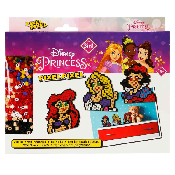 3in1 Disney Princess Pixel Pixel Boncuk Aktivite ve Oyuncak Seti