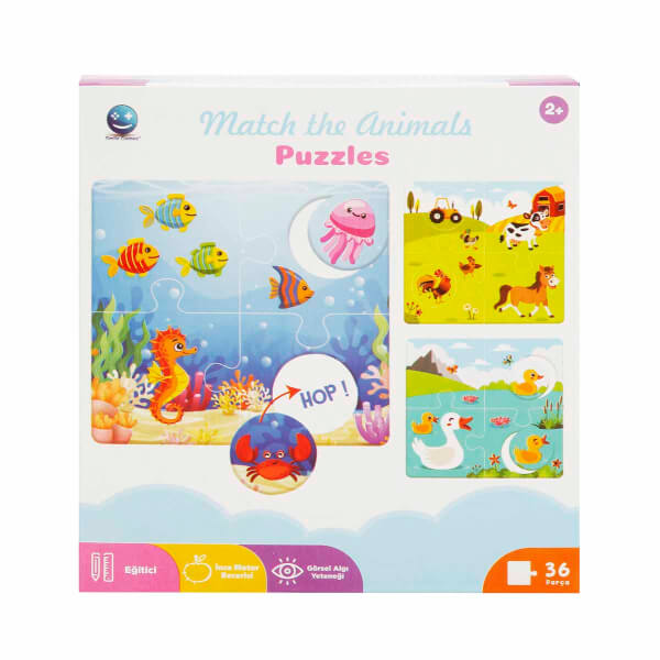 Smile Games 36 Parça Puzzle: Sevimli Hayvanlar