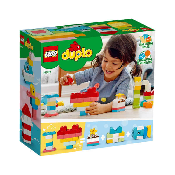 LEGO DUPLO Classic Kalp Kutusu 10909 - 18 Ay ve Üzeri Okul Öncesi Yaştaki Çocuklar için Gelişimsel İlk Yapım Oyuncağı Seti (80 Parça)