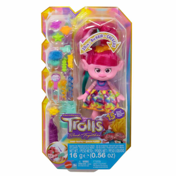 Trolls Band Together Hair-Tastic Queen Poppy HNF25