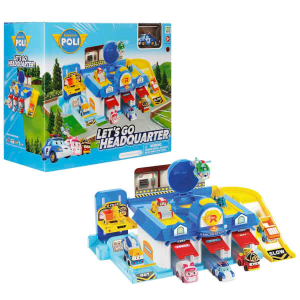 Sesli ve Işıklı Robocar Poli Let's Go Ana Merkez Oyun Seti