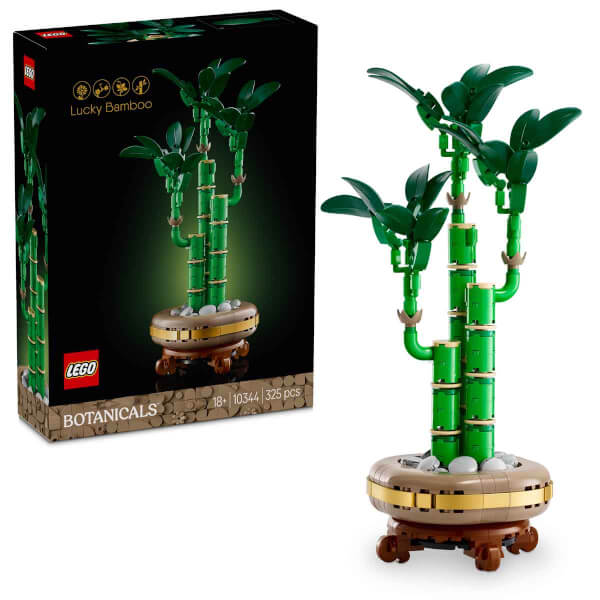 LEGO Botanicals Şans Bambusu 10344 - Doğasever Yetişkinler için Dekoratif Bitki Yapım Seti (325 Parça)