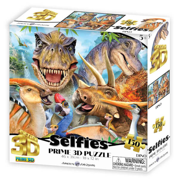 150 Parça 3D Puzzle: Dinozorlar Selfie