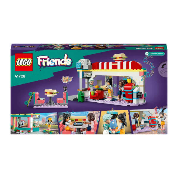 LEGO Friends Heartlake Şehir Merkezi Restoranı 41728 6 Yaş ve Üzeri için Liann, Aliya ve Charli Mini Bebeklerini İçeren Oyuncak Yapım Seti (346 Parça)