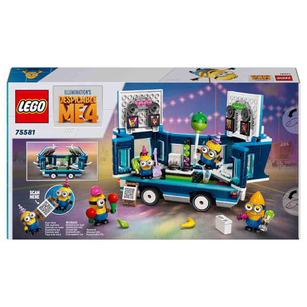 LEGO Despicable Me 4 Minyonların Müzikli Parti Otobüsü 75581 - 7 Yaş ve Üzeri Çocuklar İçin Yaratıcı Oyuncak Yapım Seti (379 Parça)