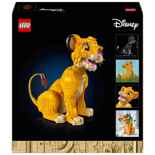 LEGO Disney Genç Aslan Kral Simba 43247 – Yetişkinler İçin Koleksiyonluk ve Sergilenebilir Yaratıcı Hayvan Figürü Yapım Seti (1445 Parça)