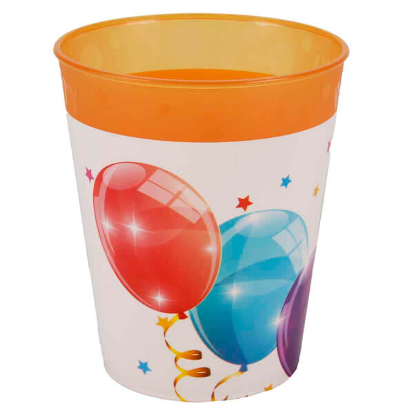 Balon Desenli Plastik Bardak 250 ml