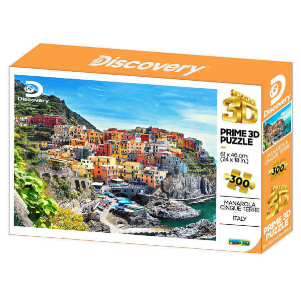 Prime 3D 300 Parça 3D Puzzle: Manarola Puzzle 