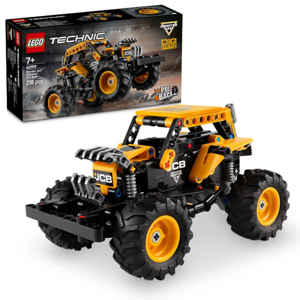 LEGO Technic Monster Jam DIGatron Çek-Bırak 42199 - 7 Yaş ve Üzeri Canavar Kamyon Seven Çocuklar için Yaratıcı Oyuncak Yapım Seti (218 Parça)