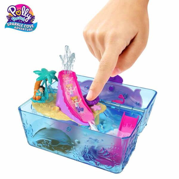 Polly Pocket Sparkle Cove Macera Adası Hazine Sandığı Oyun Seti HKV47