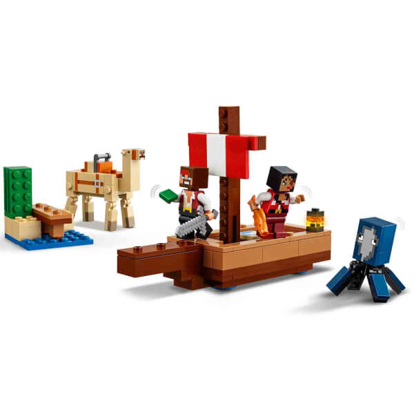 LEGO Minecraft Korsan Gemisi Yolculuğu 21259 – 8 Yaş ve Üzeri Macera Oyunları Seven Çocuklar İçin Korsan, Mürekkep Balığı ve Deve içeren Yaratıcı Oyuncak Yapım Seti (166 Parça)