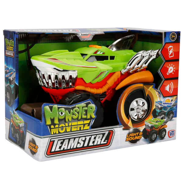 Teamsterz Monster Moverz Robo Shark Sesli ve Işıklı Motorize Köpek Balığı Araba 24 cm.
