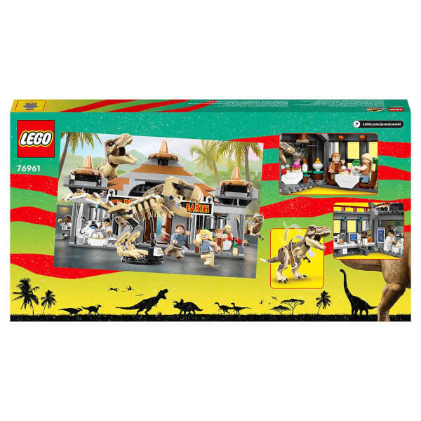 LEGO Jurassic Park Ziyaretçi Merkezi: T. rex ve Raptor Saldırısı 76961 - 12 Yaş ve Üzeri Çocuklar için Yaratıcı Oyuncak Dinozor Yapım Seti (693 Parça)