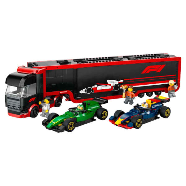 LEGO City RB20 ve AMR24 F1 Arabalı F1 Kamyonu 60445 - 8 Yaş ve Üzeri Çocuklar için Yarış Arabası İçeren Yaratıcı Oyuncak Yapım Seti (1086)