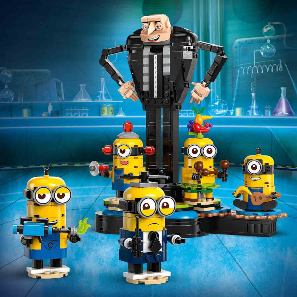 LEGO Despicable Me 4 Yapım Parçalarından Gru ve Minyonlar 75582 -9 Yaş ve Üzeri Çocuklar İçin Yaratıcı Oyuncak Model Yapım Seti (839 Parça)