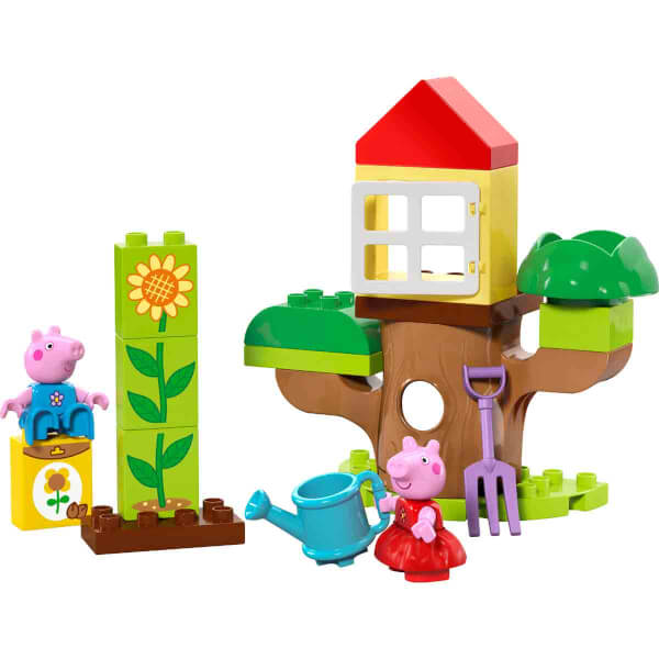 LEGO DUPLO Peppa Pig Bahçe ve Ağaç Ev 10431 - 2 Yaş ve Üzeri Çocuklar için Peppa Pig Minifigürü İçeren Eğitici Oyuncak Yapım Seti (20 Parça)